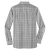 Red House Men's Black/Grey/White Tricolor Check Slim Fit Non-Iron Shirt