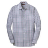 Red House Men's Navy/Plum/White Tricolor Check Slim Fit Non-Iron Shirt