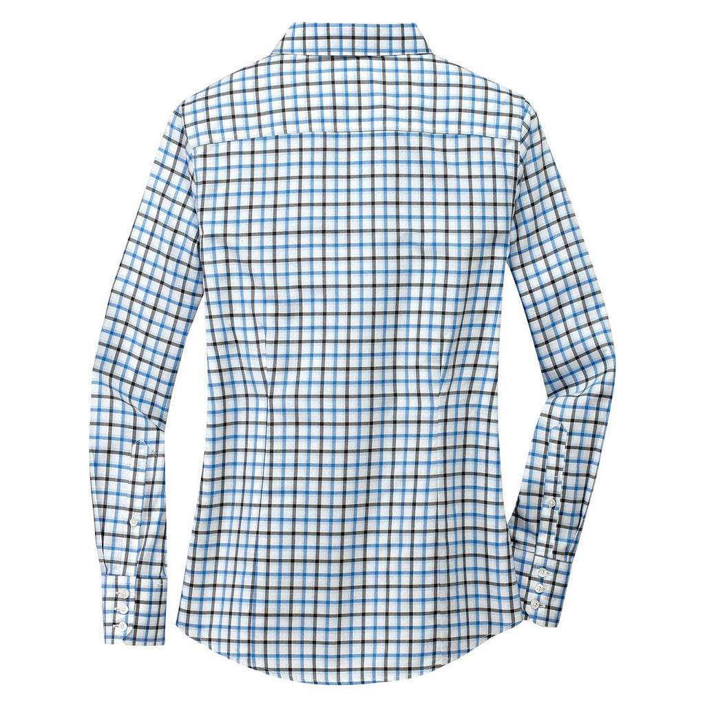 Red House Women's Sky Blue/Grey/White Tricolor Check Non-Iron Shirt