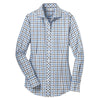Red House Women's Sky Blue/Grey/White Tricolor Check Non-Iron Shirt