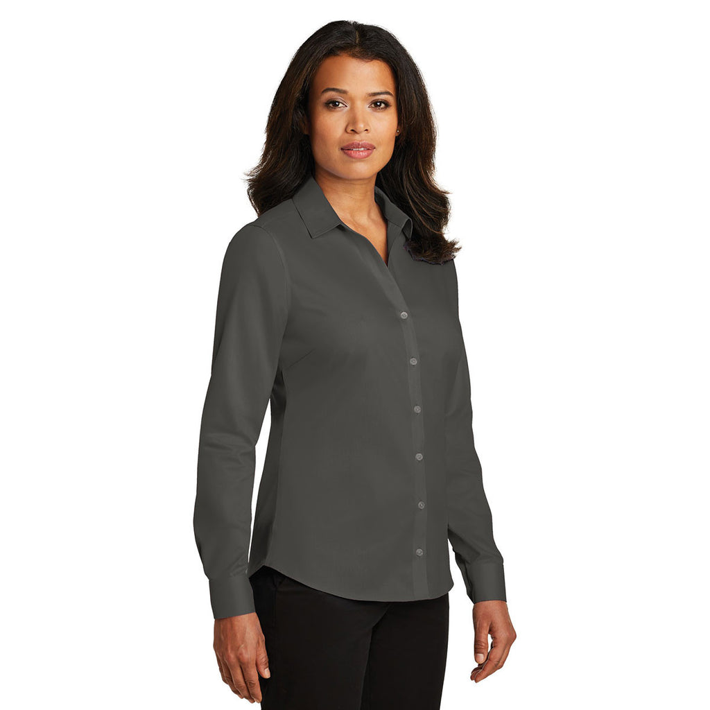 Red House Women's Grey Steel Non-Iron Twill Shirt