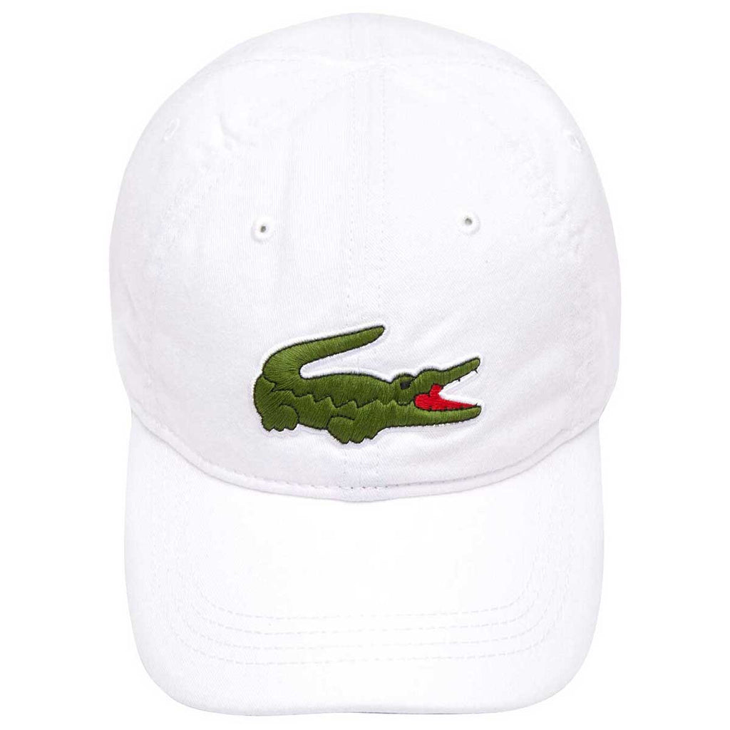Lacoste Men's White Big Croc Gabardine Cap