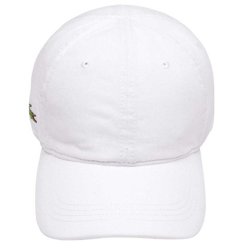 Lacoste Men's White Gabardine Croc Hat