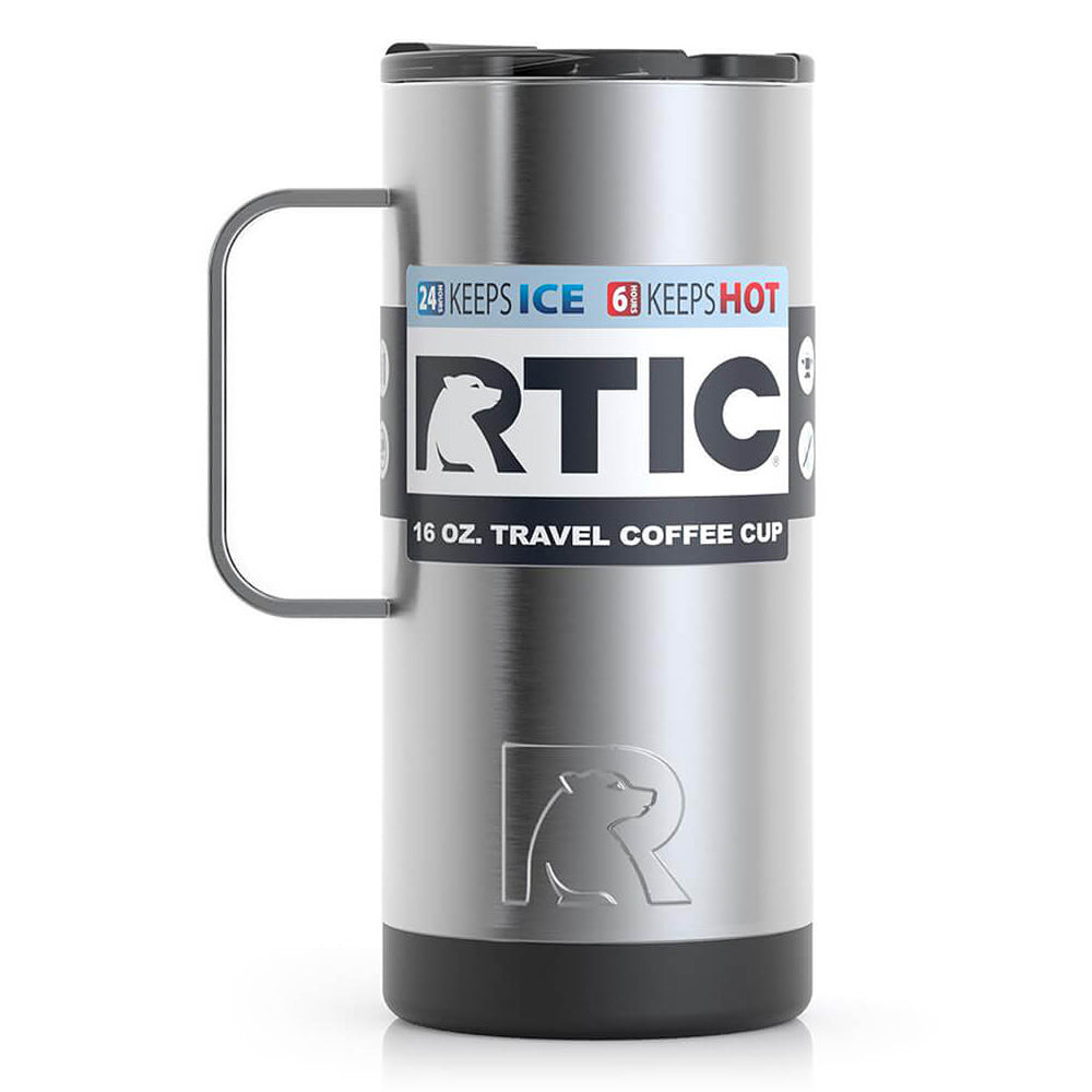 RTIC Silver 16oz Travel Coffee Cup