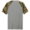 Russell Outdoors Men's Grey Concrete Heather/ Realtree Edge Realtree Colorblock Performance Tee