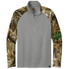 Russell Outdoors Men's Grey Concrete Heather/ Realtree Edge Realtree Colorblock Performance Quarter Zip