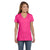 Hanes Women's Wow Pink 4.5 oz. 100% Ringspun Cotton nano-T V-Neck T-Shirt