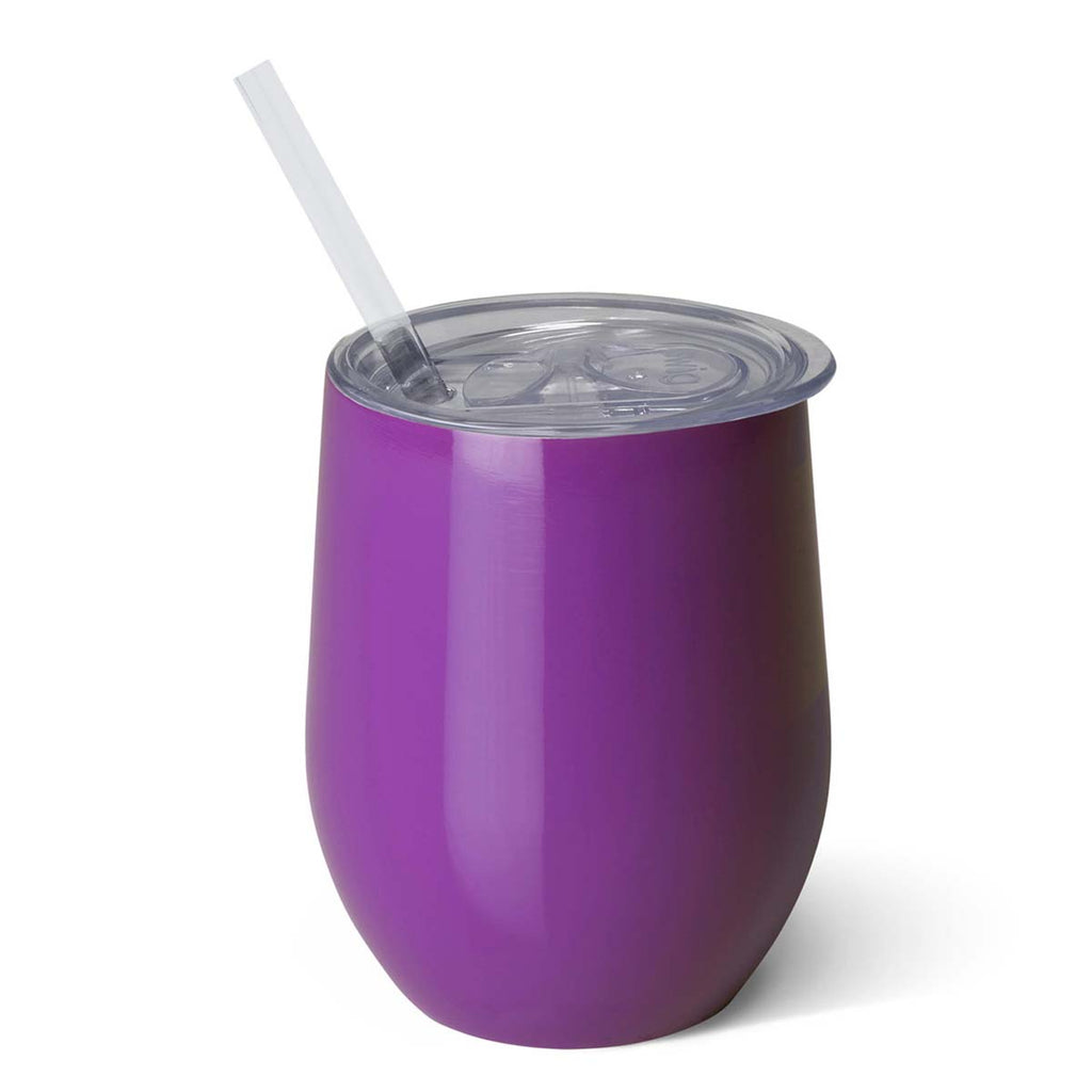 Swig Purple 12 oz Stemless Wine Cup