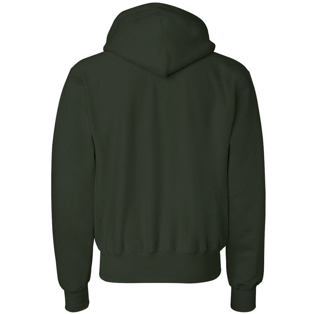 Champion Men's Dark Green Reverse Weave 12-Ounce Pullover Hood