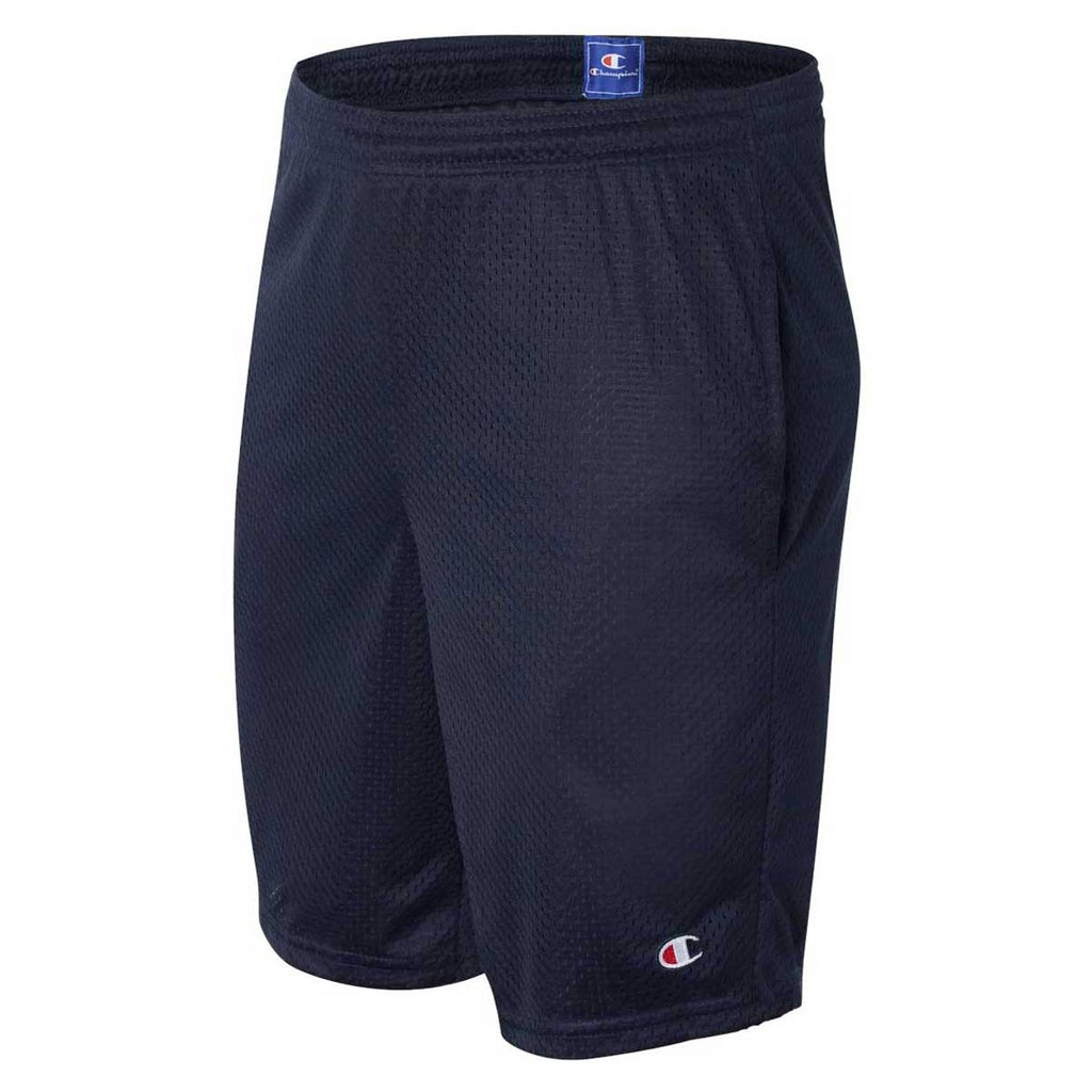 Champion Men's Navy Polyester Mesh 9" Shorts with Pockets