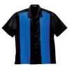 Port Authority Men's Black/Royal Retro Camp Shirt