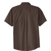 Port Authority Men's Coffee Bean/Light Stone Short Sleeve Easy Care Shirt