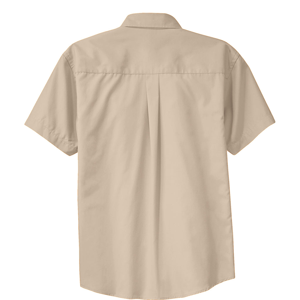 Port Authority Men's Stone/Stone Short Sleeve Easy Care Shirt