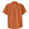 Port Authority Men's Texas Orange/Light Stone Short Sleeve Easy Care Shirt