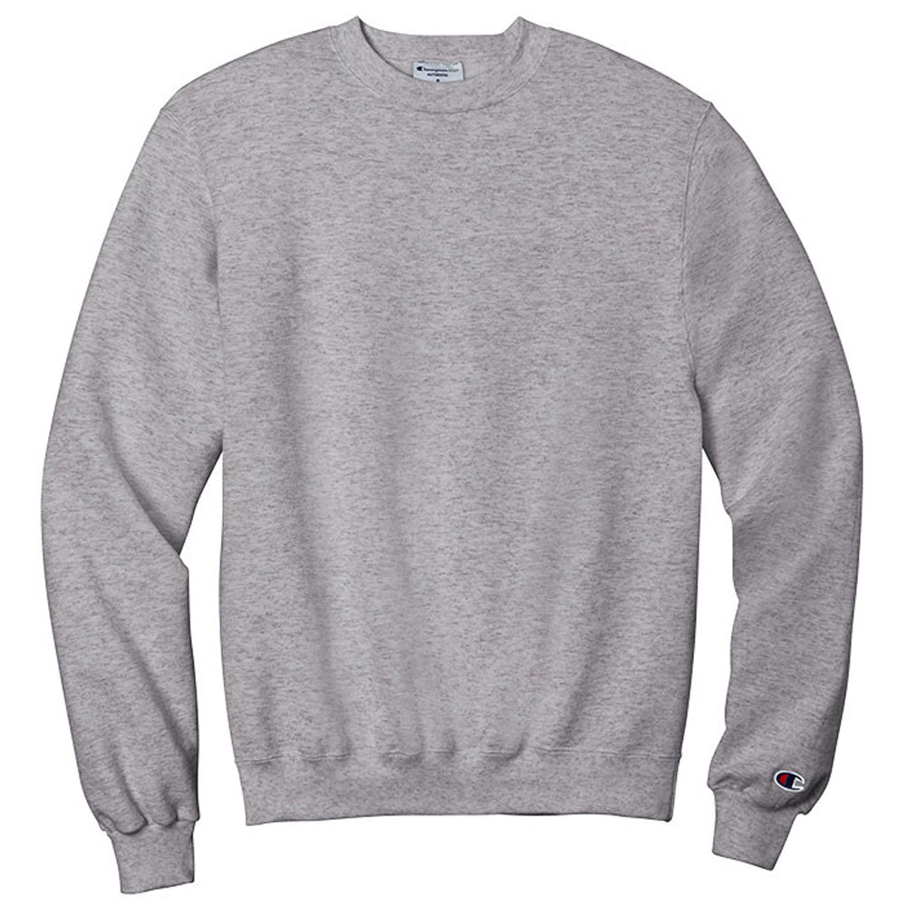 Logo Champion Sweater Grey Crew Neck White Reverse Weave Crewneck