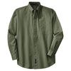 Port Authority Men's Faded Olive Long Sleeve Twill Shirt