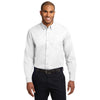 Port Authority Men's White/Light Stone Extended Size Long Sleeve Easy Care Shirt