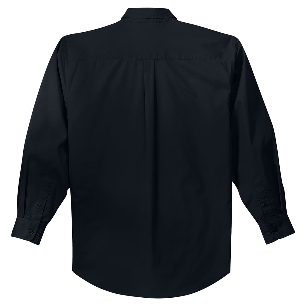 Port Authority Men's Classic Navy/Light Stone Extended Size Long Sleeve Easy Care Shirt