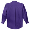 Port Authority Men's Purple/Light Stone Extended Size Long Sleeve Easy Care Shirt