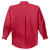 Port Authority Men's Red/Light Stone Extended Size Long Sleeve Easy Care Shirt
