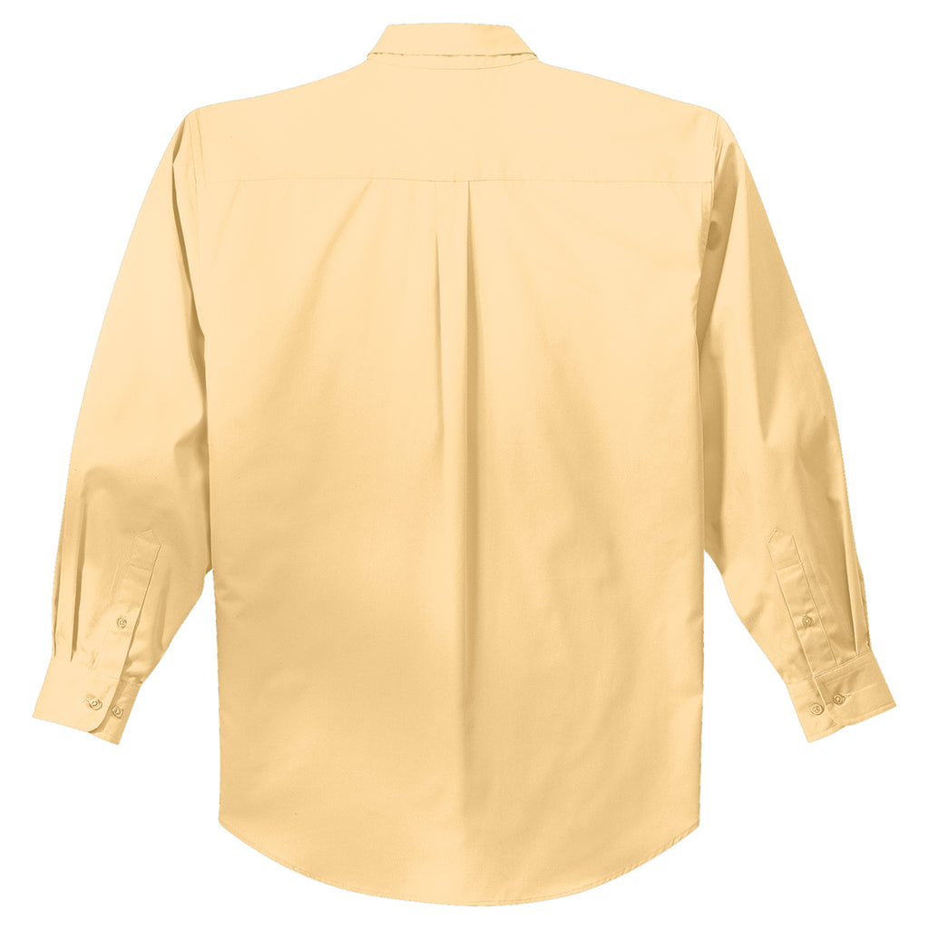 Port Authority Men's Yellow Extended Size Long Sleeve Easy Care Shirt
