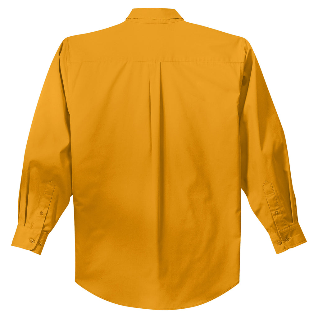 Port Authority Men's Athletic Gold Tall Long Sleeve Easy Care Shirt