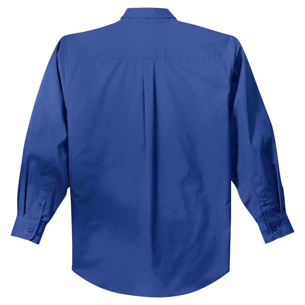 Port Authority Men's Royal/Classic Navy Tall Long Sleeve Easy Care Shirt