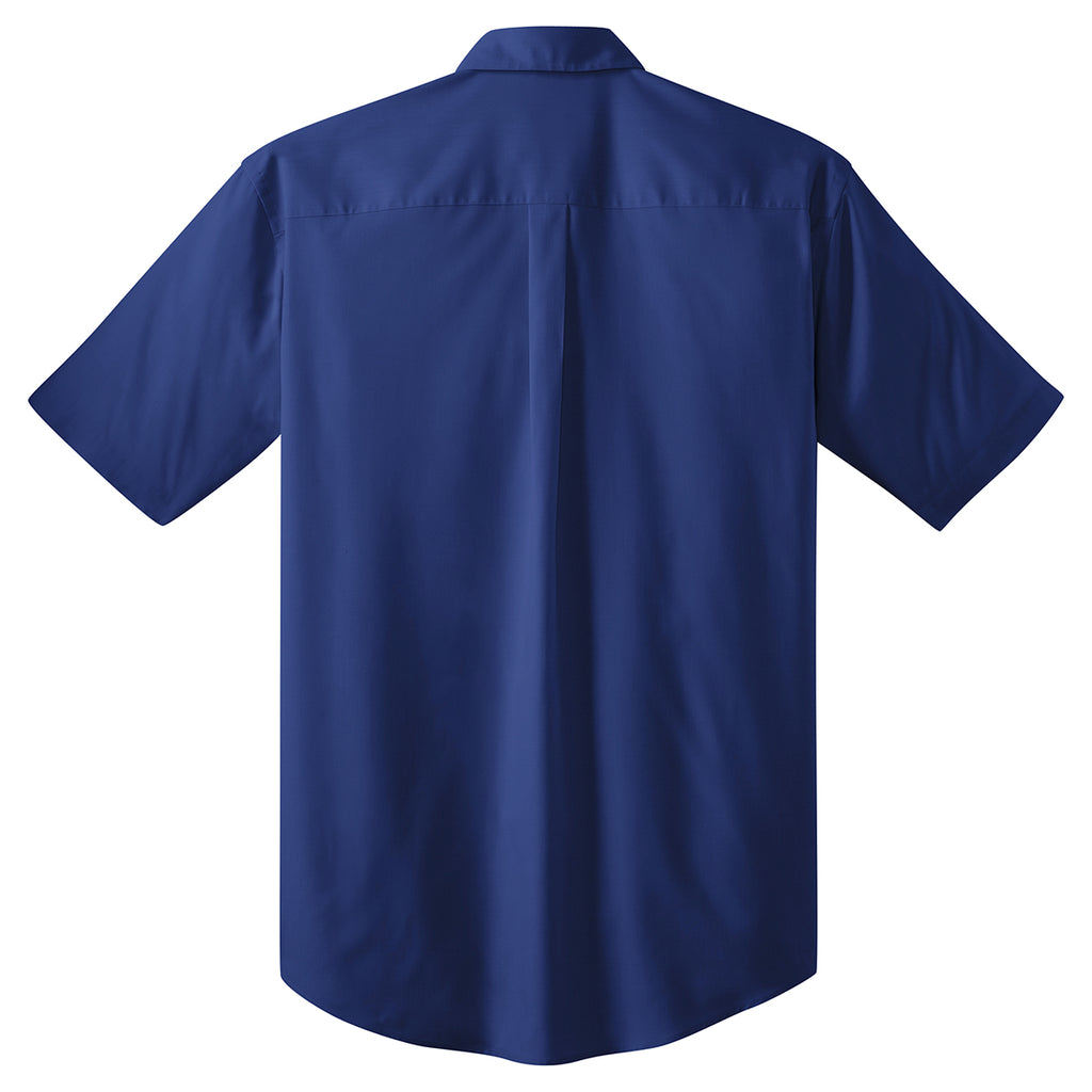 Port Authority Men's Mediterranean Blue S/S Value Poplin Shirt