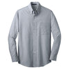 Port Authority Men's Navy Frost Tall Crosshatch Easy Care Shirt