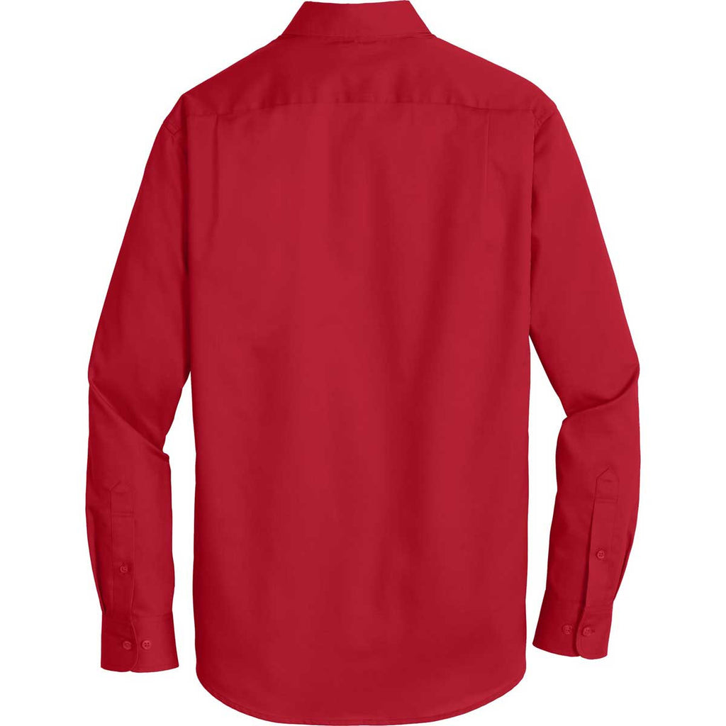 Port Authority Men's Rich Red SuperPro Twill Shirt