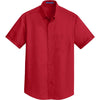 Port Authority Men's Rich Red Short Sleeve SuperPro Twill Shirt