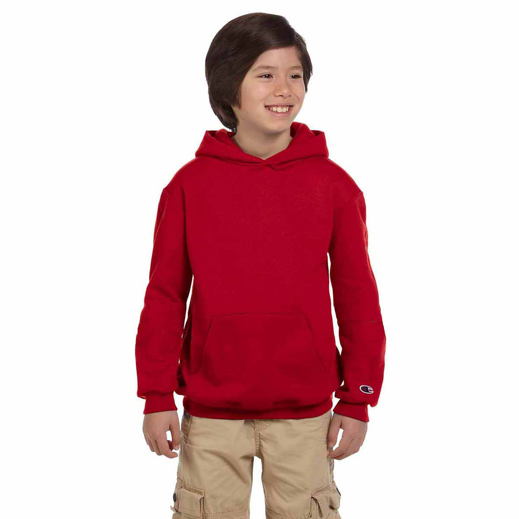 Champion Youth Scarlet Eco 9-Ounce Pullover Hood