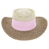 AHEAD Hot Pink Straw Hat Gambler