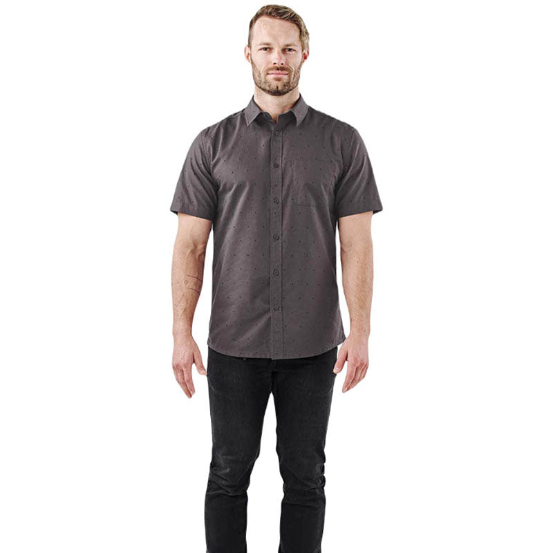 Stormtech Men's Carbon/Black Molokai Short Sleeve Shirt