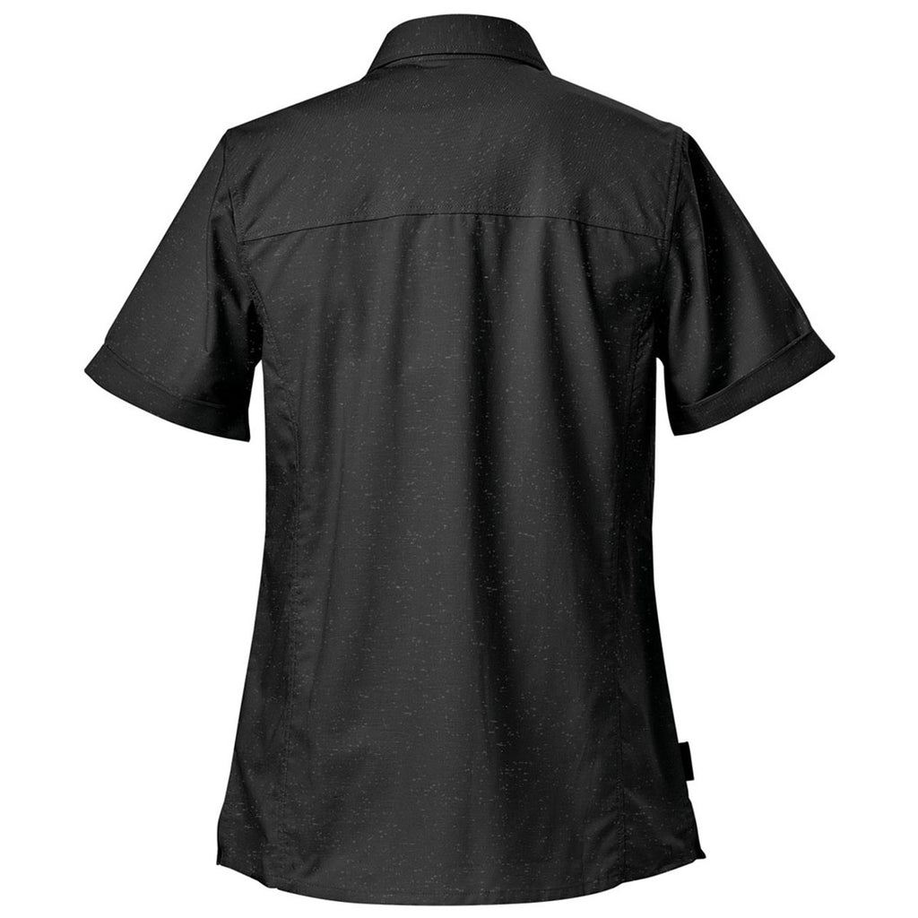 Stormtech Women's Black/Carbon Skeena Short Sleeve Shirt