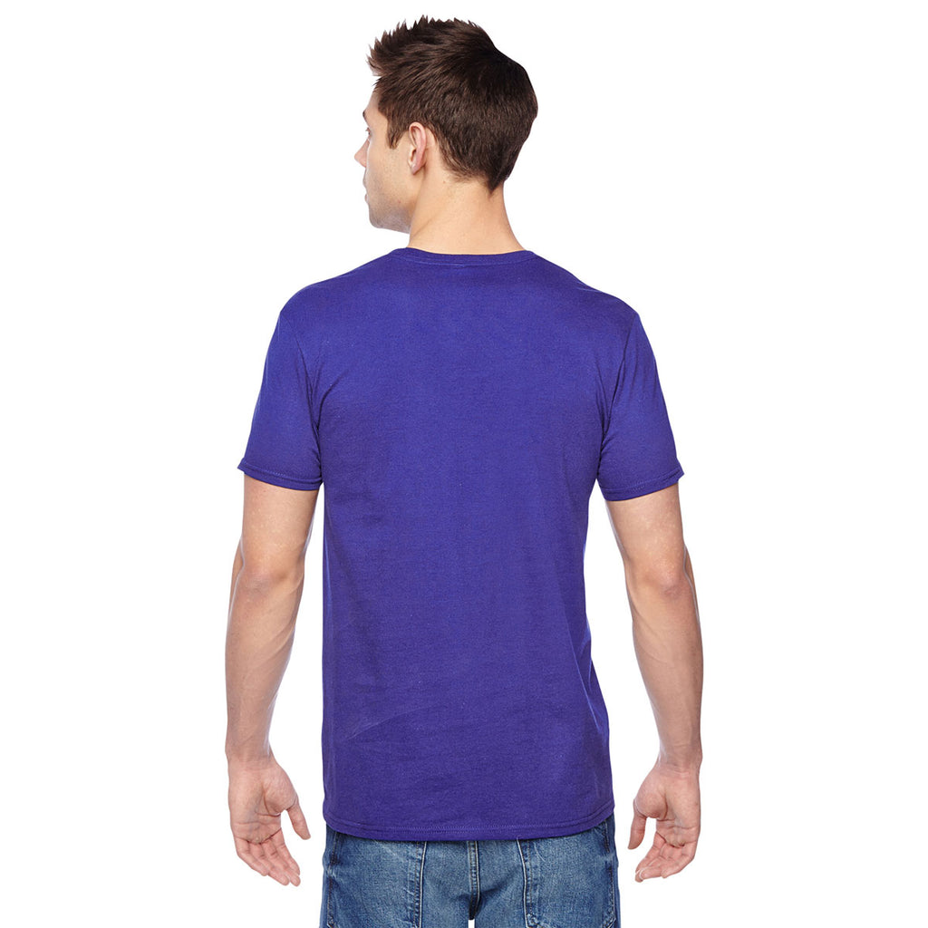 Fruit of the Loom Men's Purple 4.7 oz. Sofspun Jersey Crew T-Shirt