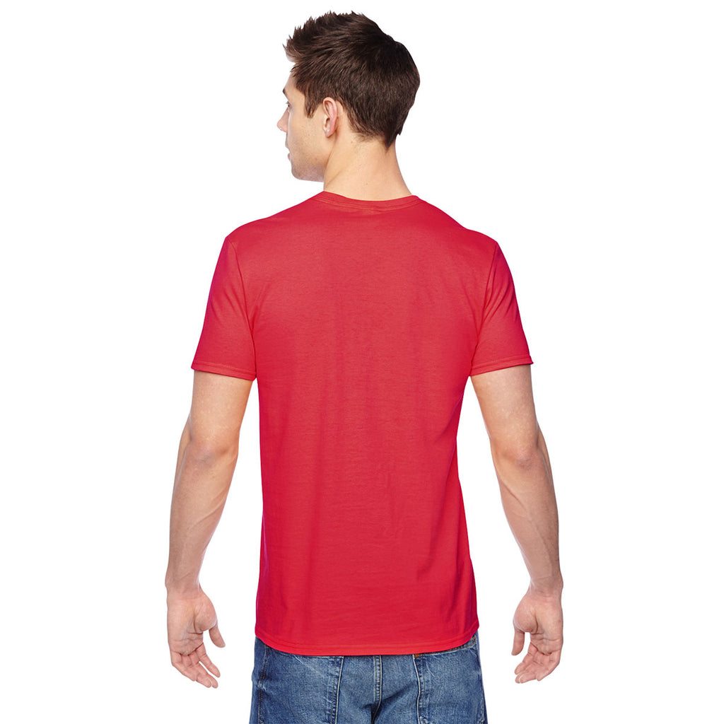 Fruit of the Loom Men's Fiery Red 4.7 oz. Sofspun Jersey Crew T-Shirt