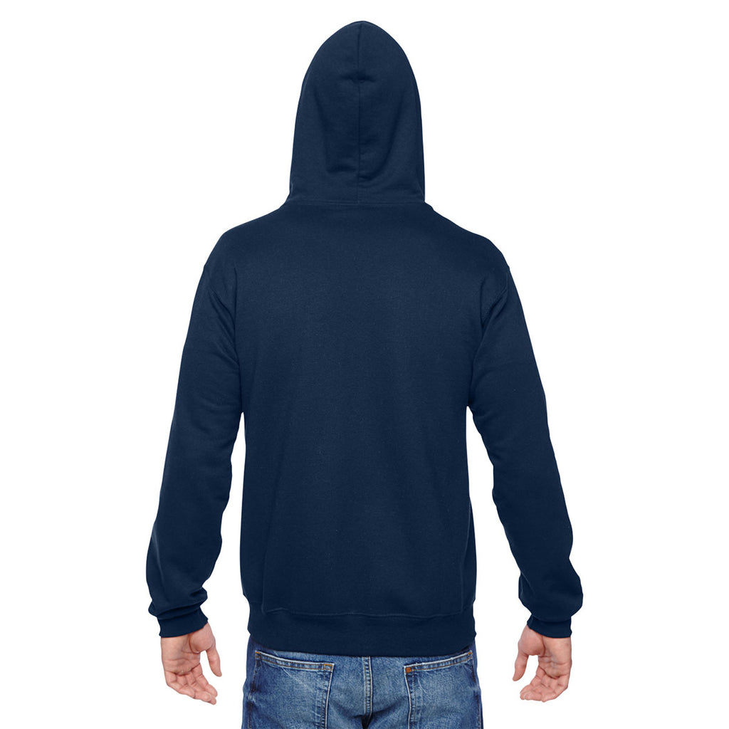 Fruit of the Loom Men's J Navy 7.2 oz SofSpun Full-Zip Hooded Sweatshirt