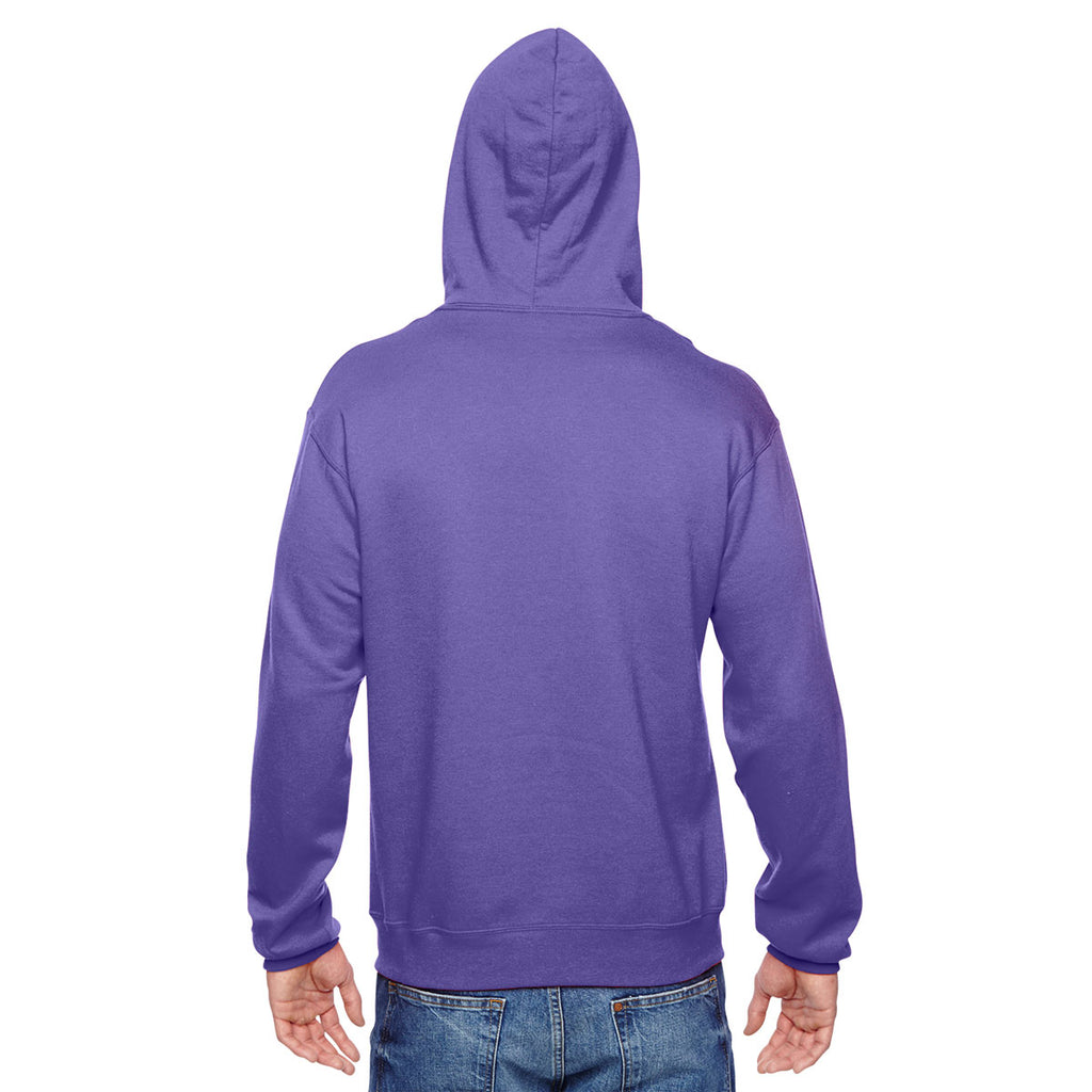 Fruit of the Loom Men's Purple 7.2 oz. SofSpun Hooded Sweatshirt