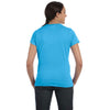 Hanes Women's Aquatic Blue 4.5 oz. 100% Ringspun Cotton nano-T T-Shirt