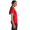 Hanes Women's Athletic Red 4.5 oz. 100% Ringspun Cotton nano-T T-Shirt