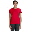 Hanes Women's Deep Red 4.5 oz. 100% Ringspun Cotton nano-T T-Shirt