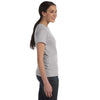 Hanes Women's Light Steel 4.5 oz. 100% Ringspun Cotton nano-T T-Shirt