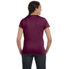 Hanes Women's Maroon 4.5 oz. 100% Ringspun Cotton nano-T T-Shirt