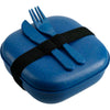Bullet Blue Wheat Straw Food Storage with Utensils