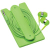 Bullet Lime Green Silicone Card Wallet and Wired Earbuds