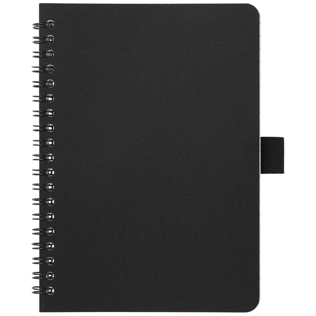 Bullet Black 5" x 7" Spiral Notebook with Antimicrobial Additive