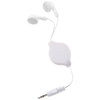 Bullet White Retractable Earbuds