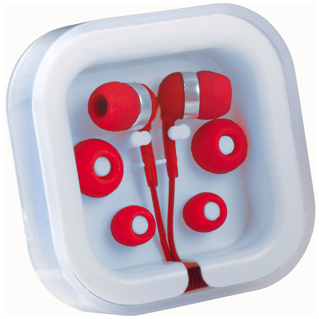 Bullet Red Color Pop Earbuds with Microphone