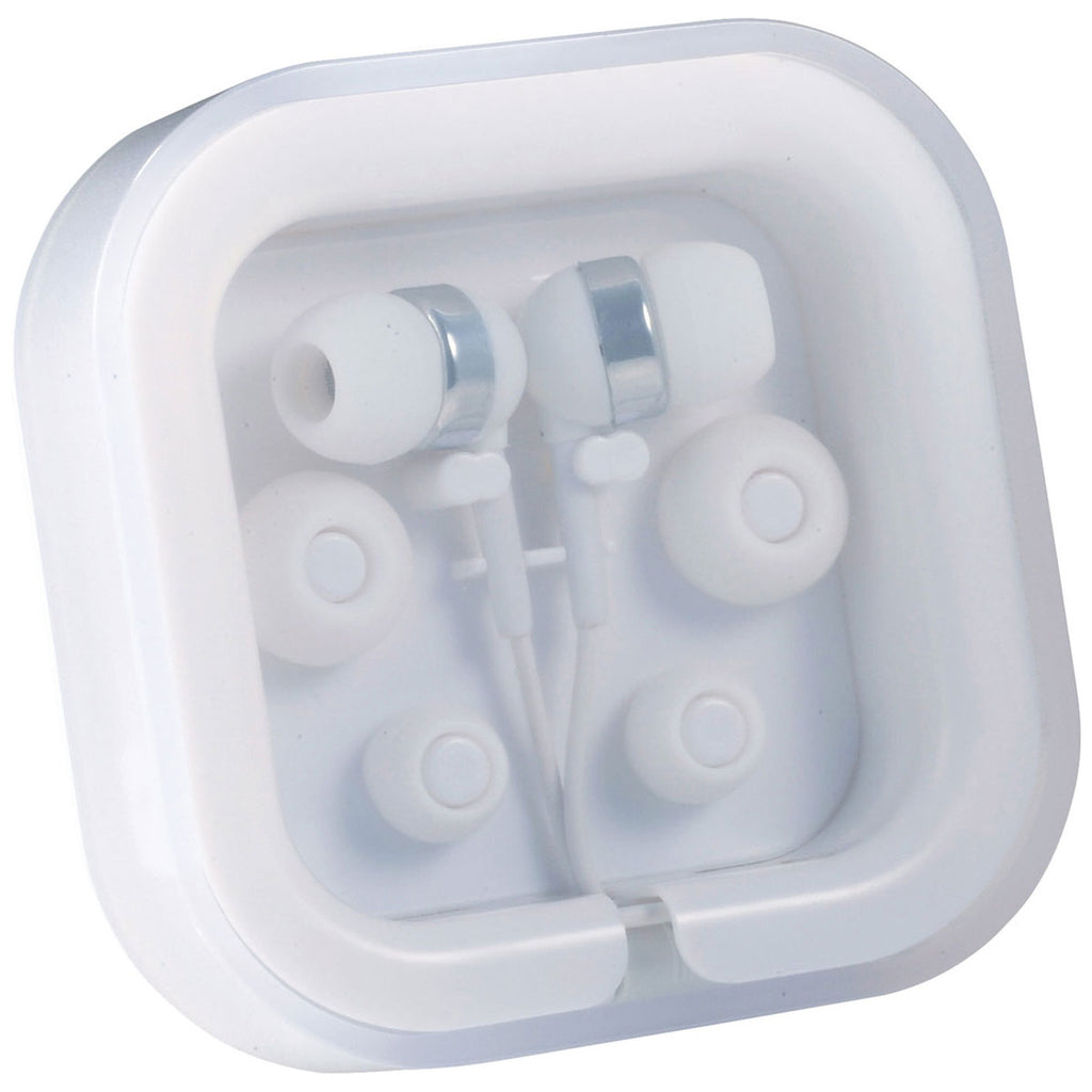 Bullet White Color Pop Earbuds with Microphone